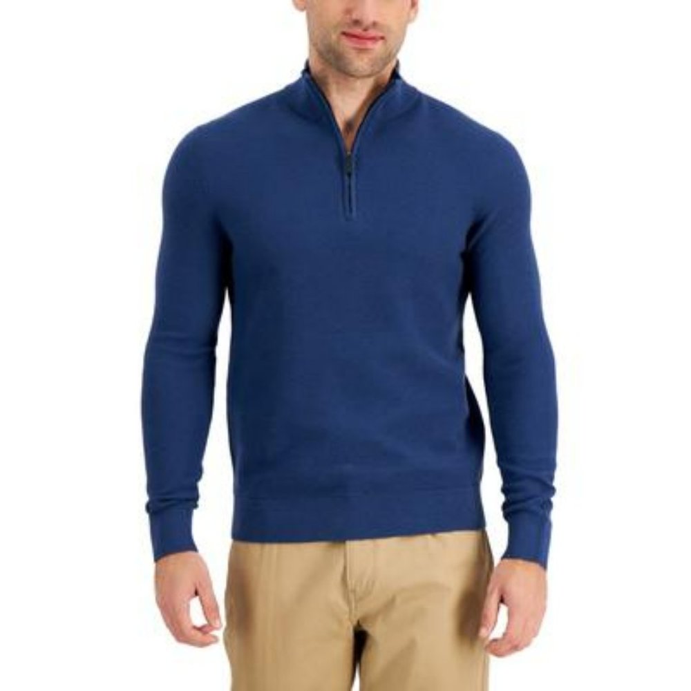 Michael Kors Men's Textured Quarter-Zip Sweater